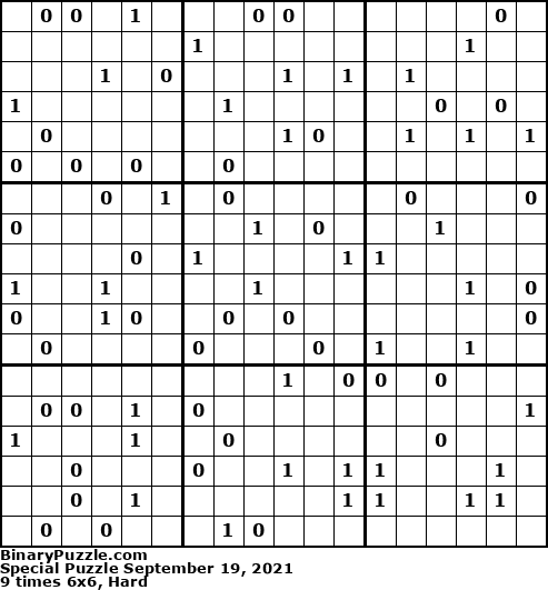 Binary Puzzle