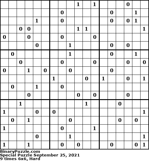 Binary Puzzle