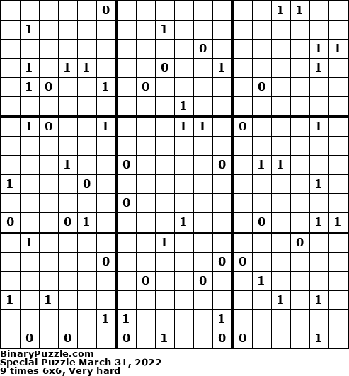 Binary Puzzle
