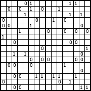 Special binary puzzle